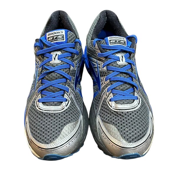 Men's Brooks Adrenaline GTS Seventeen Blue Silver Running Sneakers Size 12.5 - Picture 2 of 9